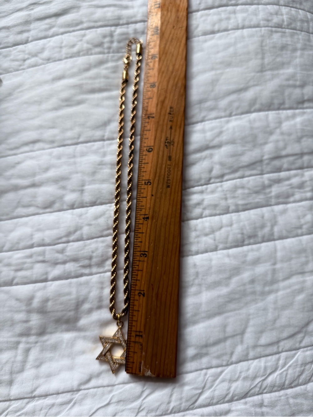 Gold Star of David Pendant Necklace - Gold - Picture 5 of 8